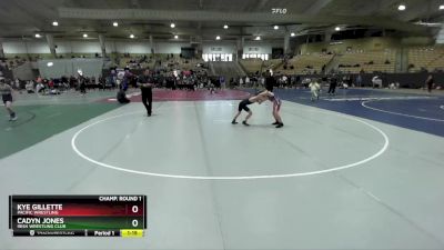 75 lbs Champ. Round 1 - Cadyn Jones, Irish Wrestling Club vs Kye Gillette, Pacific Wrestling