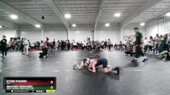 70 lbs Round 2 - Brayden Beshures, West Wateree Wrestling Club vs Kyzer Powers, C2X