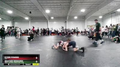 70 lbs Round 2 - Brayden Beshures, West Wateree Wrestling Club vs Kyzer Powers, C2X