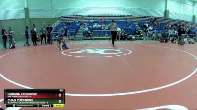 80 lbs Round 4 (6 Team) - Hudson Cosgrove, HSE Wrestling Club vs Chad Cummings, Bloomington South Wrestling Club