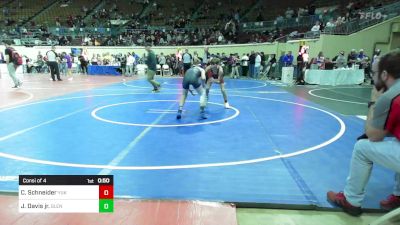 87 lbs Consi Of 4 - Caleb Schneider, Yukon vs Justin Davis Jr., Glenpool Youth Wrestling