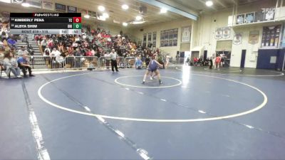 115 lbs Cons. Round 4 - Albya Shim, University vs Kimberly Pena, Temescal Canyon