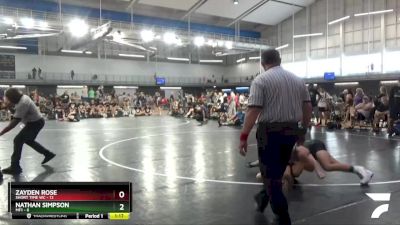 126 lbs Round 1 (16 Team) - Zayden Rose, Short Time WC vs Nathan Simpson, MF1