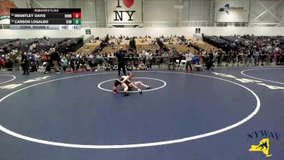 85 lbs Cons. Round 4 - Carson LoGalbo, District 3 Wrestling vs Brantley Davis, Black Belt Wrestling Academy