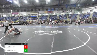 125 lbs Semifinal - Lorenzo Arellano, Fort Lupton MS vs Brycen Schempp, Olympian Wrestling