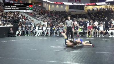 106 lbs Quarterfinal - Romann Derksen, Wilton vs Colton Hering, Riverside, Oakland