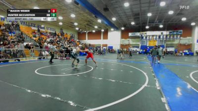 144 lbs Cons. Round 3 - Mason Weber, Los Alamitos vs Hunter McCuistion, Rim Of The World