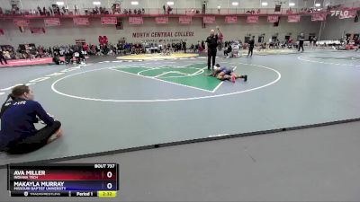 117 B 5th Place Match - Makayla Murray, Missouri Baptist University vs Ava Miller, Indiana Tech