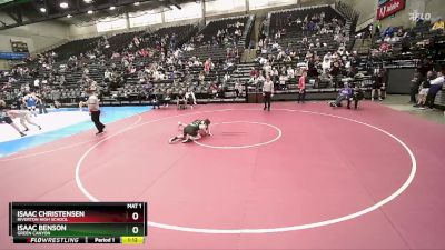 147 lbs Cons. Round 2 - Isaac Benson, Green Canyon vs Isaac Christensen, Riverton High School