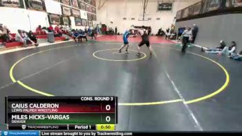 220 Boys Cons. Round 3 - Miles Hicks-Vargas, Denver vs Caius Calderon, Lewis Palmer Wrestling