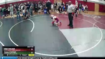 55-58 lbs Round 1 - Tiana Postier, Team Boulder Jr Eagles vs Finn Walker, Moapa Valley Wrestling Club