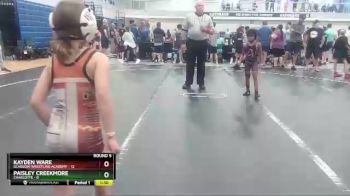 56 lbs Round 5 (8 Team) - Kayden Ware, Glasgow Wrestling Academy vs Paisley Creekmore, Charlotte