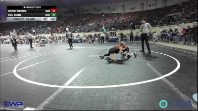 58 lbs Consi Of 4 - Grant Remus, Barnsdall Youth Wrestling vs Kol Burd, Weatherford Youth Wrestling