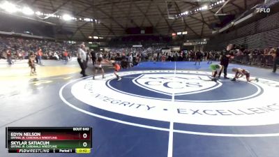 70 lbs Cons. Semi - Skylar Satiacum, Orting Jr. Cardinals Wrestling vs Edyn Nelson, Orting Jr. Cardinals Wrestling