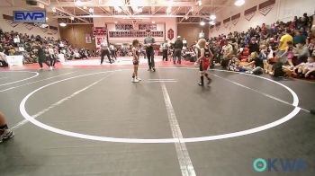 43 lbs Quarterfinal - JD Baker, Hilldale Youth Wrestling Club vs Ember Shelton, Team Tulsa Wrestling Club