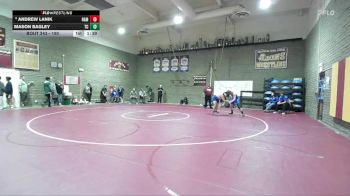 190 lbs Champ. Round 2 - Mason Bagley, Temescal Canyon vs Andrew Lanik, Hamilton