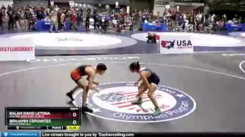 113 lbs Cons. Round 1 - Benjamin Cervantes, Rough Rider W.C. vs Balam David Letona, Live Oak Wrestling Club SC