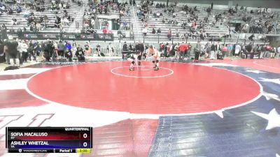 57 lbs Quarterfinal - Sofia Macaluso, NY vs Ashley Whetzal, VA