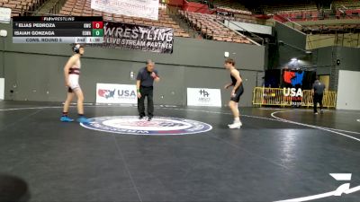 Cadet Boys Lower - 138 lbs Quarters - Dominic Andrini, Peninsula Wrestling Club vs Brody Carson, Sunkist Kids Monster Garage