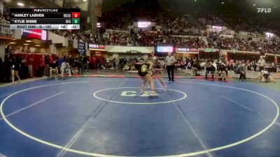 G - 125 lbs 5th Place Match - Kylie Shine, Glacier (Kalispell) Girls vs Harley LaBuda, Big Sandy Girls