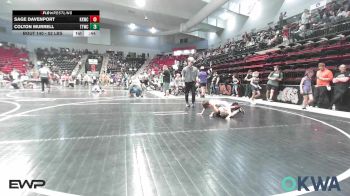 52 lbs Consi Of 8 #2 - Sage Davenport, Keystone Kids Wrestling Club vs Colton Murrell, Team Tulsa Wrestling Club