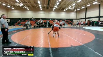 215 lbs 1st Place Match - Rodolfo (Junior) Gonzalez, Natrona County vs Alexander Perez Hernandez, Jackson Hole