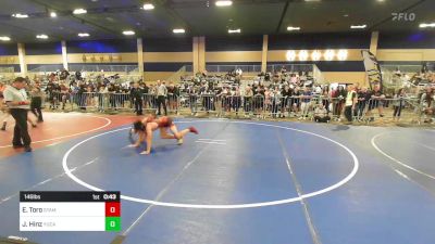 146 lbs Consi Of 4 - Emiliano Toro, Stampede WC vs Jackson Hinz, Yucaipa Thunder WC