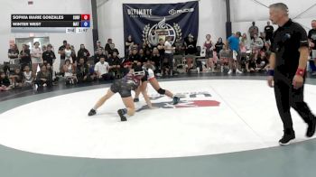 53 lbs Quarterfinal - Sophia Marie Gonzales, Surfside Girls - W vs Winter West, Mat Demon - W