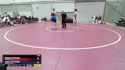 285 lbs Semis & 3rd Wb (16 Team) - Aidan Fockler, Ohio Blue vs Koen Mattern, Washington