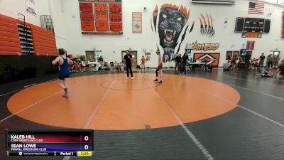 114-119 lbs Round 1 - Kaleb Hill, Cody Wrestling Club vs Sean Lowe, Powell Wrestling Club