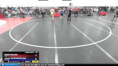 120 lbs Quarterfinal - Owen Becker, AWA vs Aidan Gruenenfelder, RT Elite