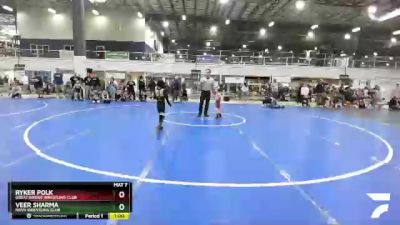 44 lbs Quarterfinal - Ryker Polk, Great Bridge Wrestling Club vs Veer Sharma, NOVA Wrestling Club