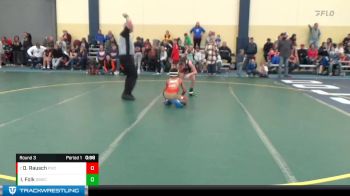 90 lbs Round 3 - DaMonte Rausch, Pinnacle Wrestling Club vs Isaac Folk, Dakota Boyz Wrestling Club