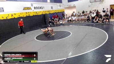 126 lbs Cons. Semi - Sophia Smiljanich, Desert Mountain Wrestling Club vs Aubrey Hernandez, Threshold WC