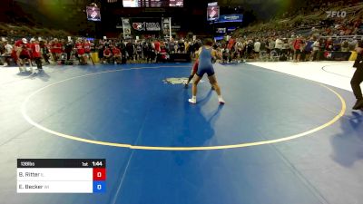 138 lbs Cons 64 #1 - Brady Ritter, IL vs Emmitt Becker, WI