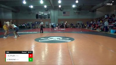 285 lbs Semifinal - Caleb Pruitt, Reinhardt Unnattached vs Jackson Schichel, Wisconsin - Eau Claire