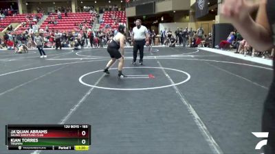 165 lbs Cons. Semi - Kian Torres, Triumph vs Ja`Quan Abrams, Salina Wrestling Club