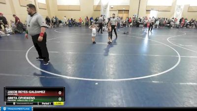 52 lbs Cons. Semi - Greta Opheikens, Fremont Wrestling Club vs Jakob Reyes-Galdamez, Westlake