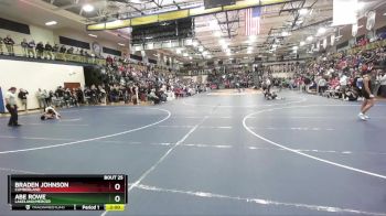 126 lbs Champ. Round 1 - Braden Johnson, Cumberland vs Abe Rowe, Lakeland/Mercer