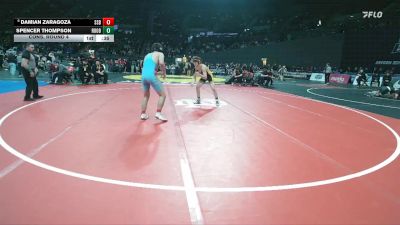 6A Boys 157 lbs Cons. Round 4 - Spencer Thompson, Roosevelt Boys vs Damian Zaragoza, South Salem Boys