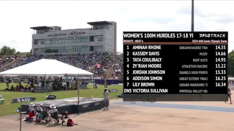 Youth Girls' 100m Hurdles, Semi-Finals 7 - Age 17-18