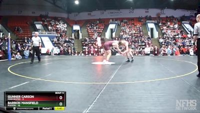 190 lbs Semifinals (8 Team) - Barron Mansfield, Hudson vs Gunner Carson, Manchester