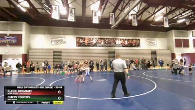 50-54 lbs 3rd Place Match - Emery Mayers, Ridgeline vs Kloee Bingham, Bear River Junior High