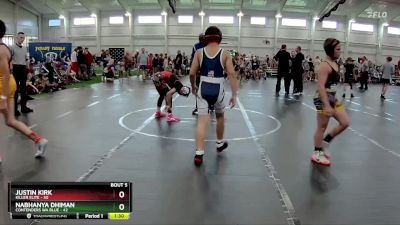 110 lbs Semis & 1st Wrestleback (8 Team) - Justin Kirk, Killer Elite vs Nabhanya Dhiman, Contenders WA Blue