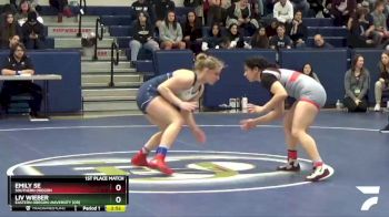 143 lbs 1st Place Match - Emily Se, Southern Oregon vs Liv Wieber, Eastern Oregon University (OR)