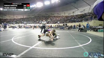 64 lbs Round Of 32 - Canaan Johnston, Mannford Pirate Youth Wrestling vs Wilder Johnson, Comanche Takedown Club