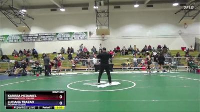 103 lbs 3rd Place Match - Luciana Frazao, Palomar College vs Karissa McDaniel, Sacramento City College