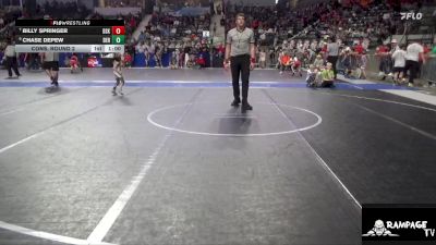 40 lbs Cons. Round 2 - Billy Springer, De Soto Kids vs Chase Depew, Derby