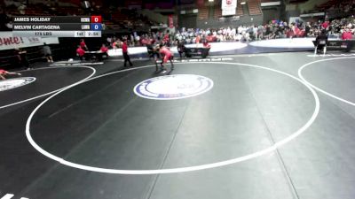 190 lbs James Holiday, OCWA - Orange County Wrestling Association vs Melvin Cartagena, LAWA - Los Angles Wrestling Association