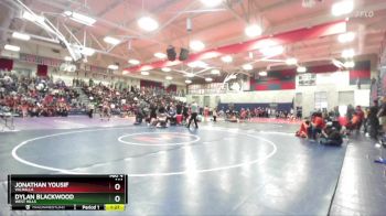 144 lbs Champ. Round 2 - Jonathan Yousif, Valhalla vs Dylan Blackwood, West Hills